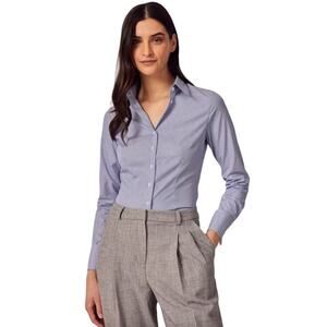 Hawes & Curtis Blue Long Sleeve Button Up Shirt